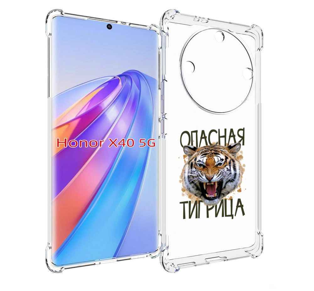 

Чехол MyPads опасная тигрица для Honor X40, Прозрачный, Tocco