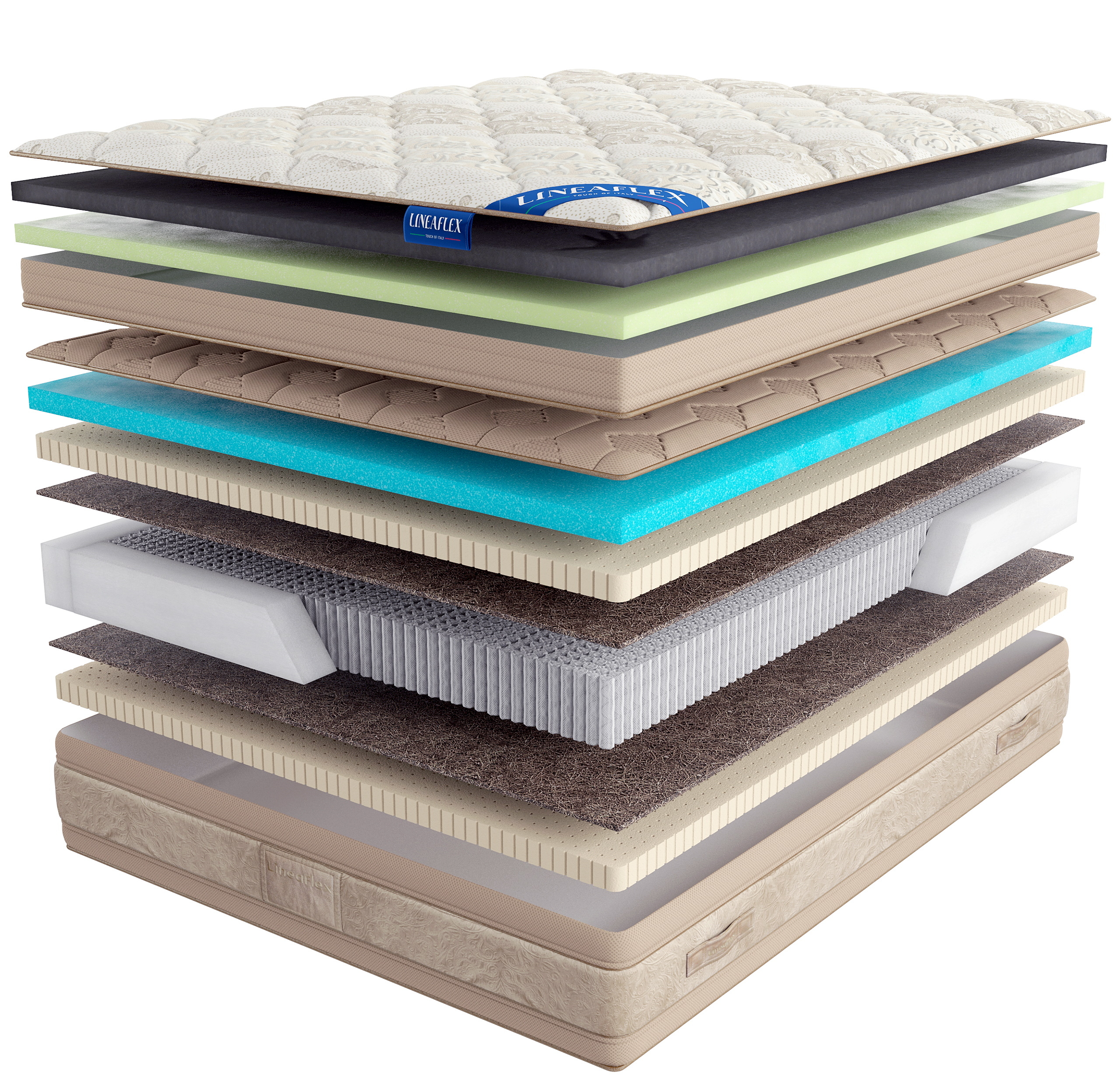 

Матрас Lineaflex Dolce Vita Memory Gold 90х190, Бежевый;белый;серый;серебристый, Dolce Vita Memory Gold