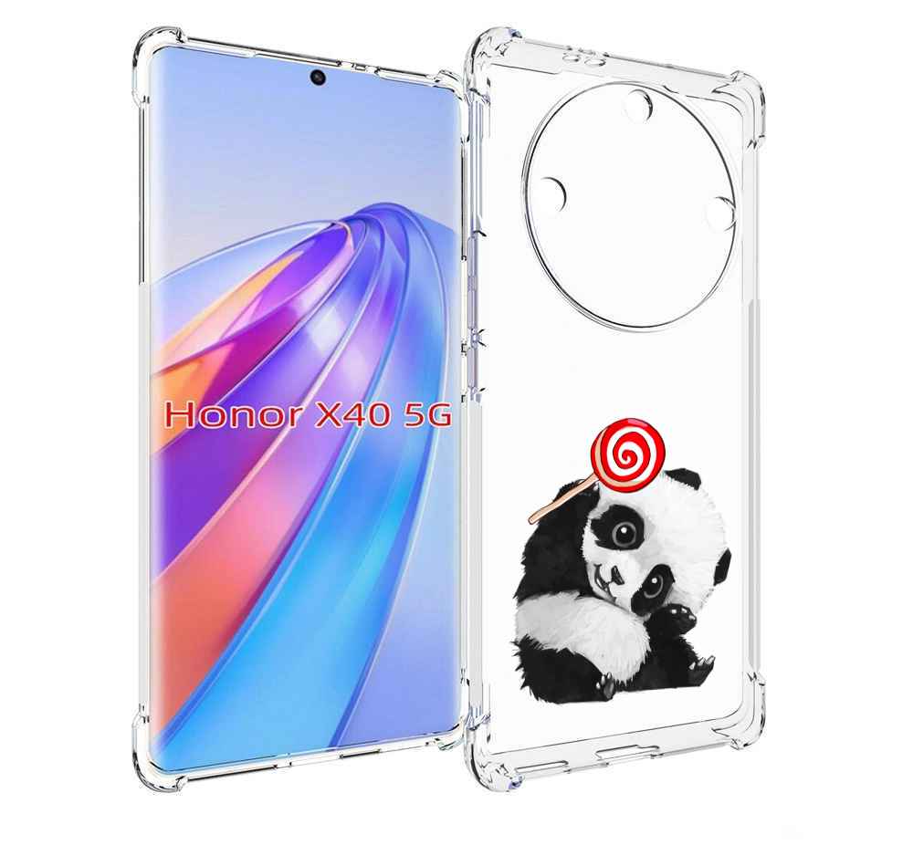 

Чехол MyPads панда с леденцом для Honor X40, Прозрачный, Tocco