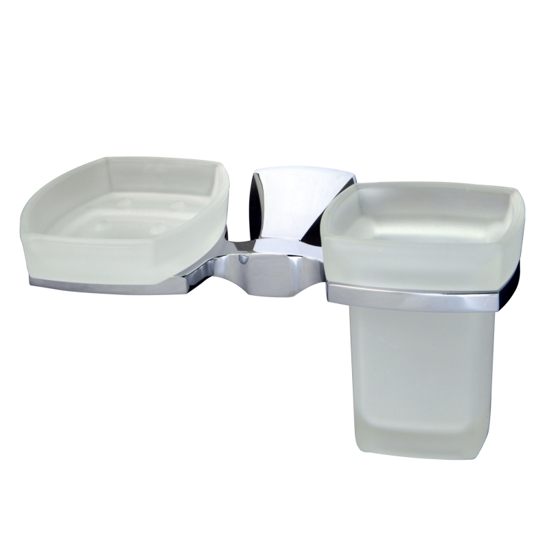 

Держатель стакана и мыльницы WasserKRAFT Wern K-2526, Белый;хром