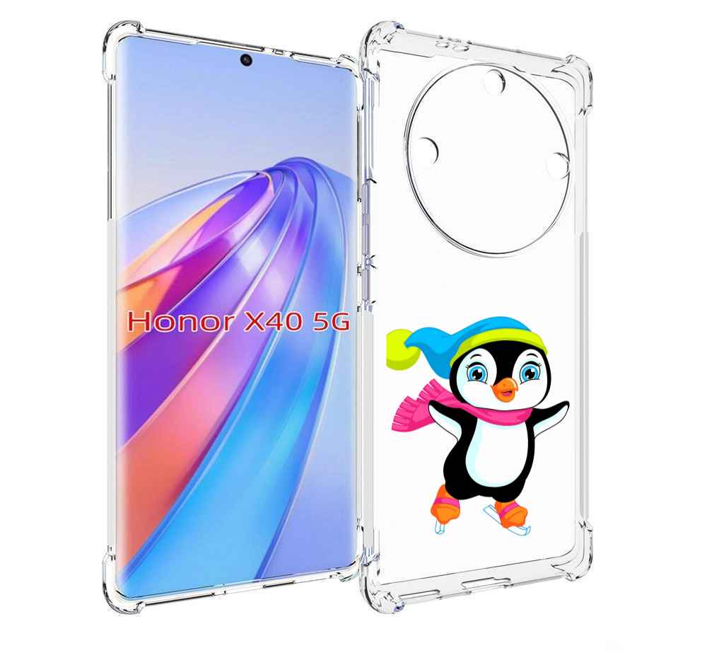 

Чехол MyPads пингвин на коньках для Honor X40, Прозрачный, Tocco