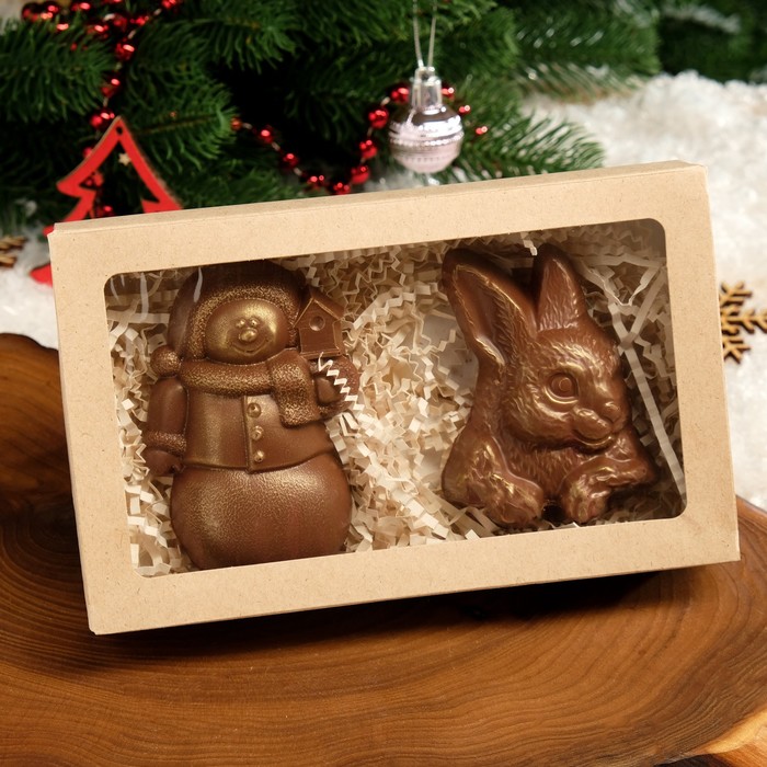 

Шоколад фигурный 2в1 "Снеговик + кролик", 160 г
