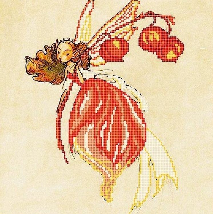 

Рисунок на ткани «Физалис»