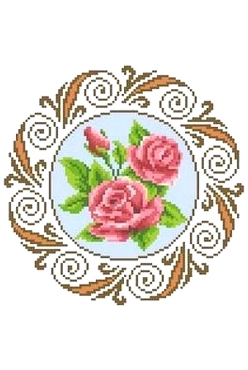 

Рисунок на ткани «Розочки»