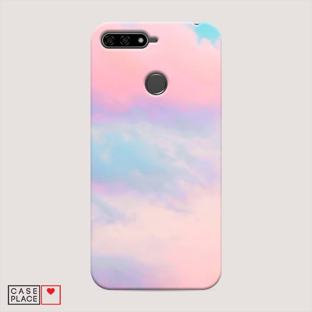 фото Чехол awog "розовые облака" для huawei y6 prime 2018