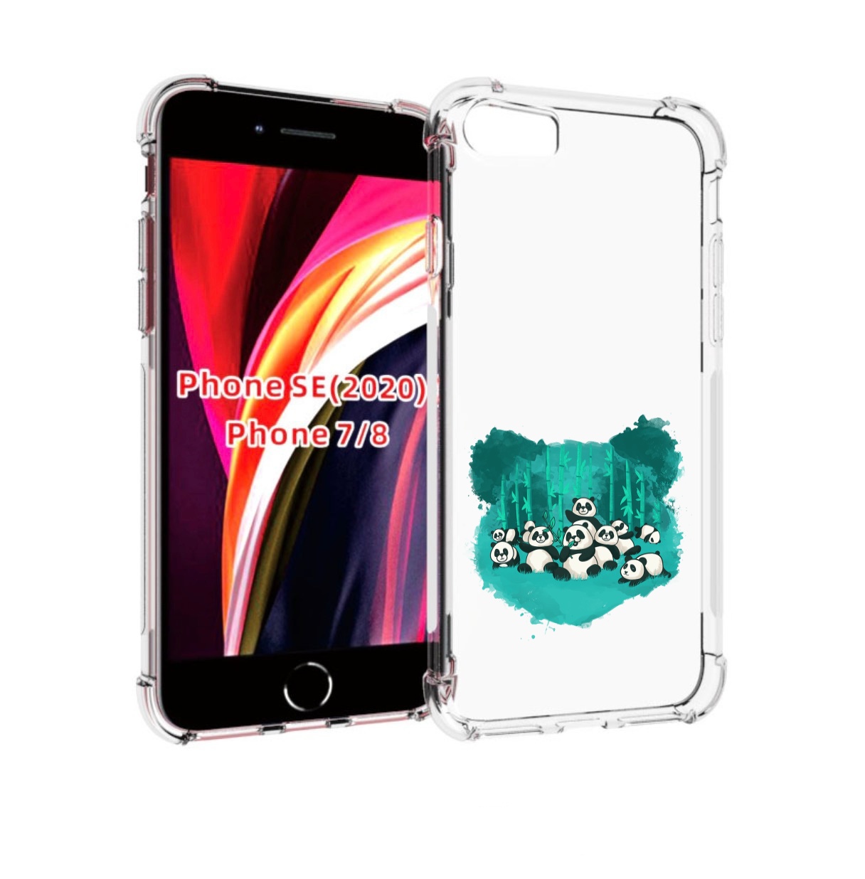 

Чехол MyPads нарисованные панды для iPhone 7 4.7 / iPhone 8 / iPhone SE 2 (2020), Прозрачный, Tocco