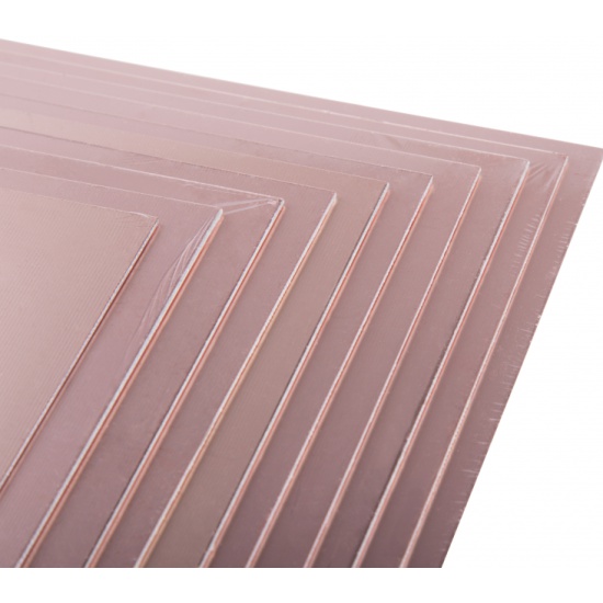 

Стеклотекстолит 2-сторонний 100x200x1.5 мм 35/35 (35 мкм) Rexant
