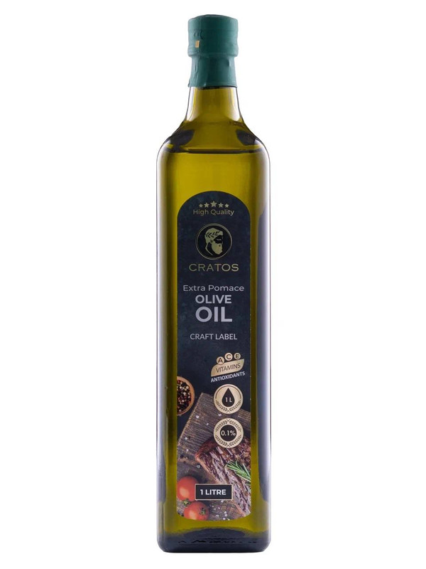 Масло оливковое Сratos Extra Pomace Olive oil, высший сорт, Греция, 1 л
