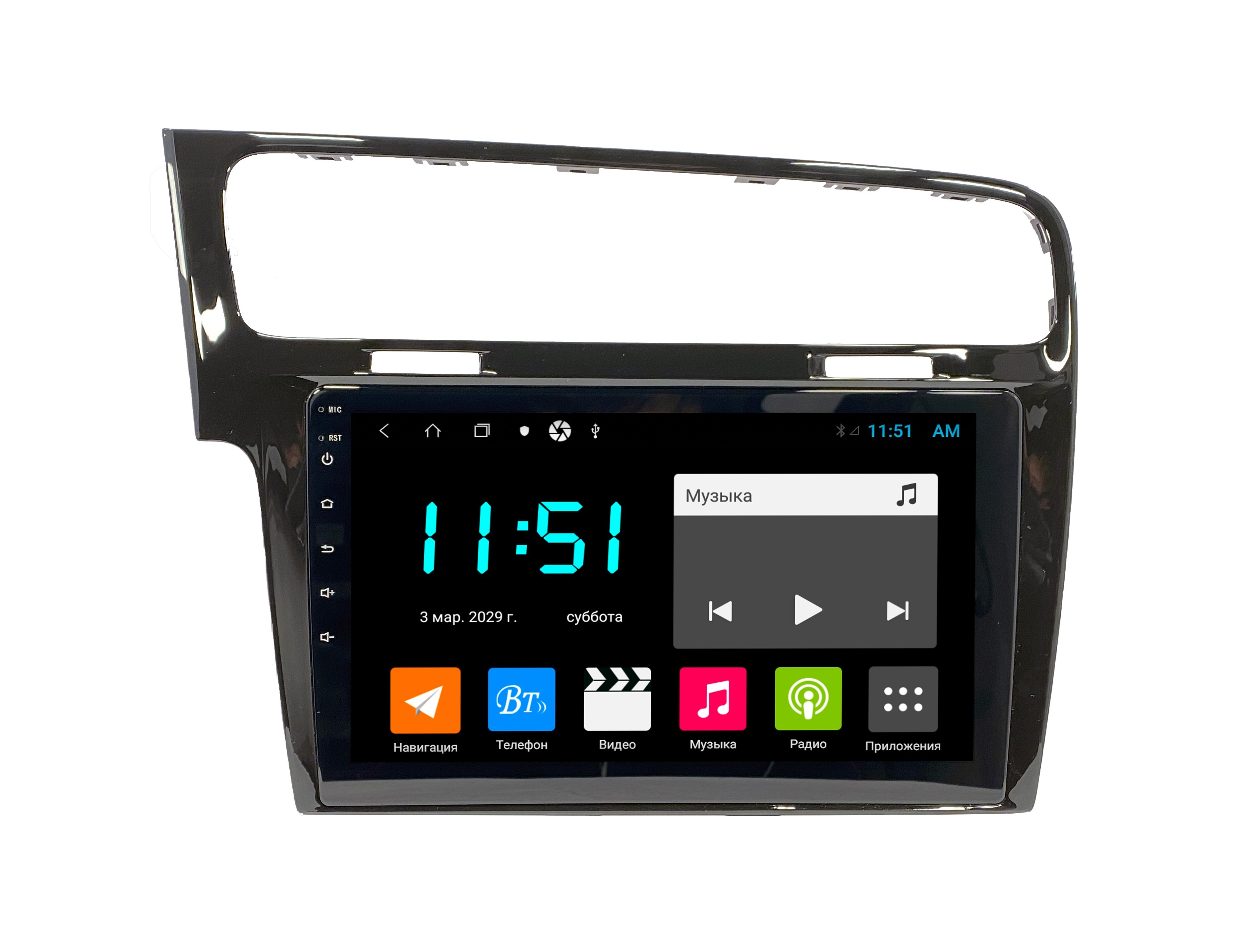 Штатная автомагнитола Zenith Volksvagen Golf7 Android 12 464GB Мультируль ШГУ 3112100₽