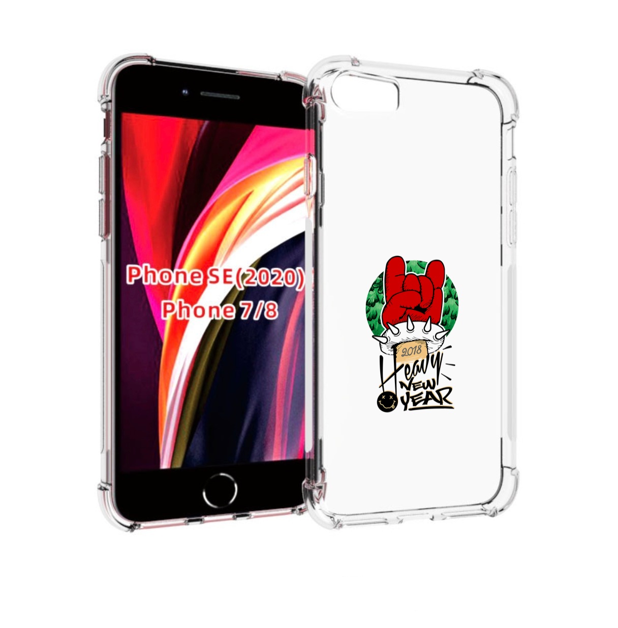 

Чехол MyPads Гангстер новый год для iPhone 7 4.7 / iPhone 8 / iPhone SE 2 (2020), Прозрачный, Tocco