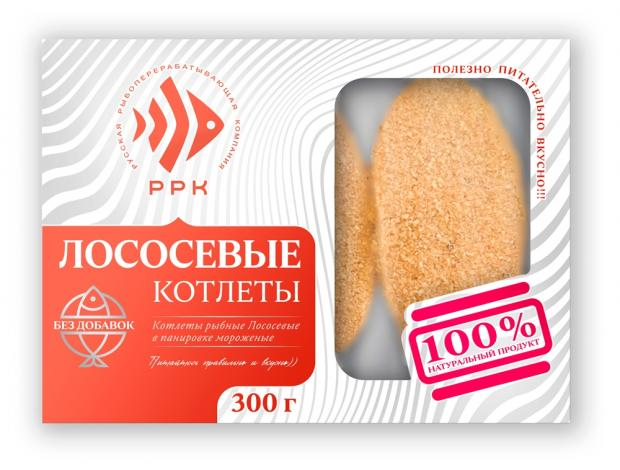 Рыбные котлеты РРК лососевые замороженные 300 г