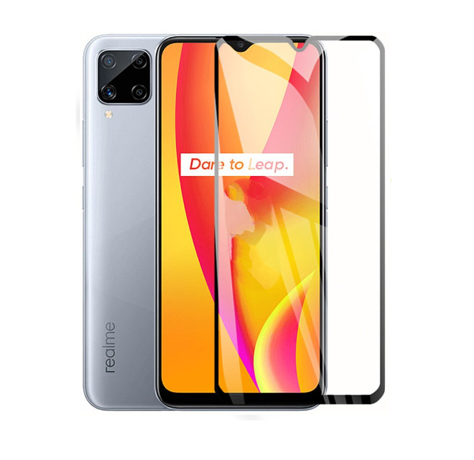 фото 3d/5d защитное стекло mypads для realme c15 с олеофобным покрытием черный nobrand