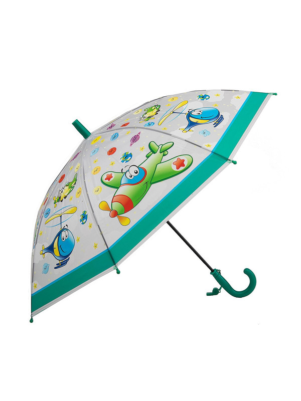 Зонт детский Ultramarine Яркий микс 371-034/5 зелёный 8 спиц Д-85см