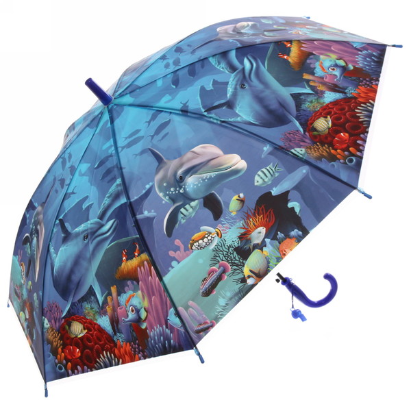 Зонт детский Ultramarine Морские жители 371-037/4 синий Д-85см