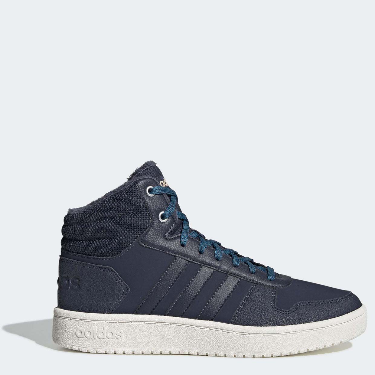 фото Кроссовки женские adidas hoops 2.0 mid синие 3.5 uk