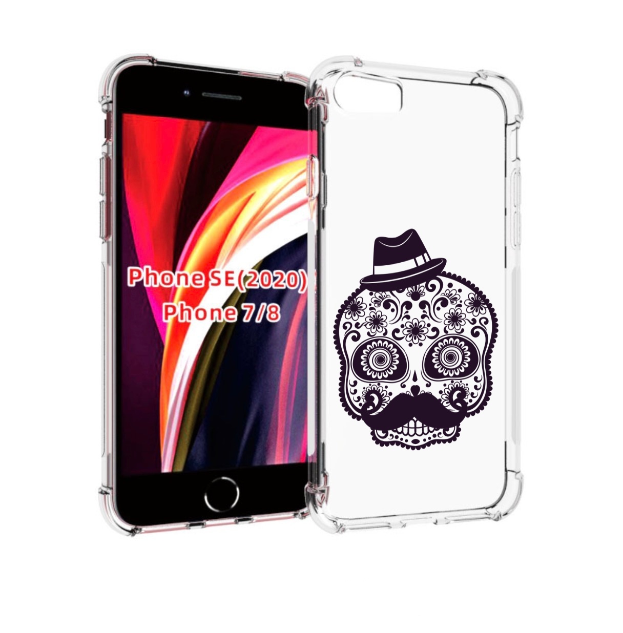 

Чехол MyPads разрисованный скелет для iPhone 7 4.7 / iPhone 8 / iPhone SE 2 (2020), Прозрачный, Tocco