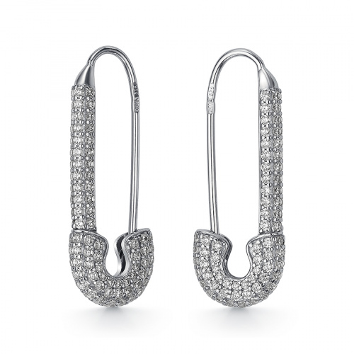 

Серьги из серебра с фианитом Yahont 246810, 246810