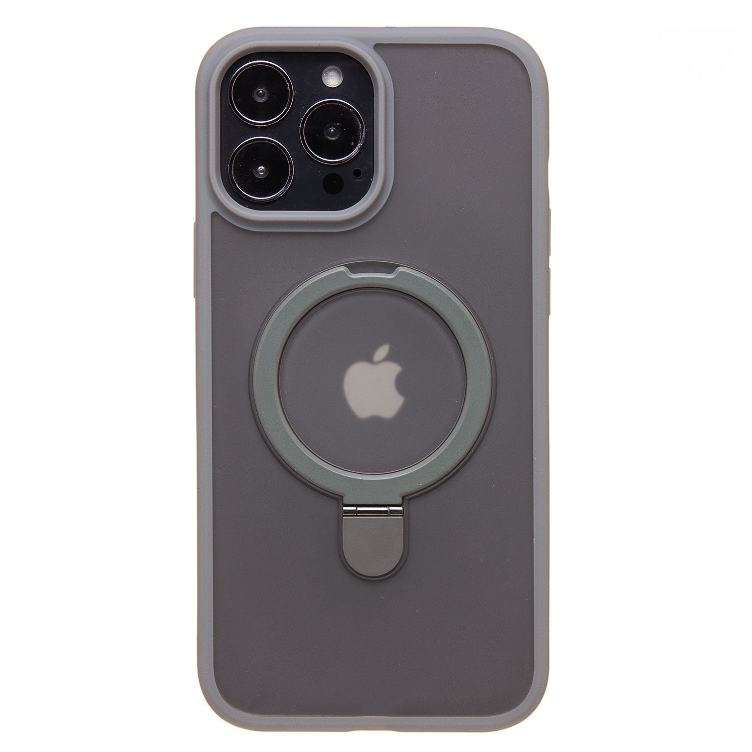

Чехол для iPhone 14 Pro Max силиконовый MagSafe с подставкой серый