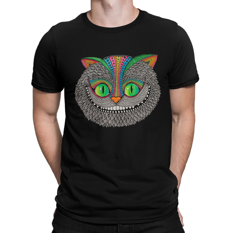

Футболка мужская Dream Shirts Чеширский Кот черная 2XL, Черный, Чеширский Кот