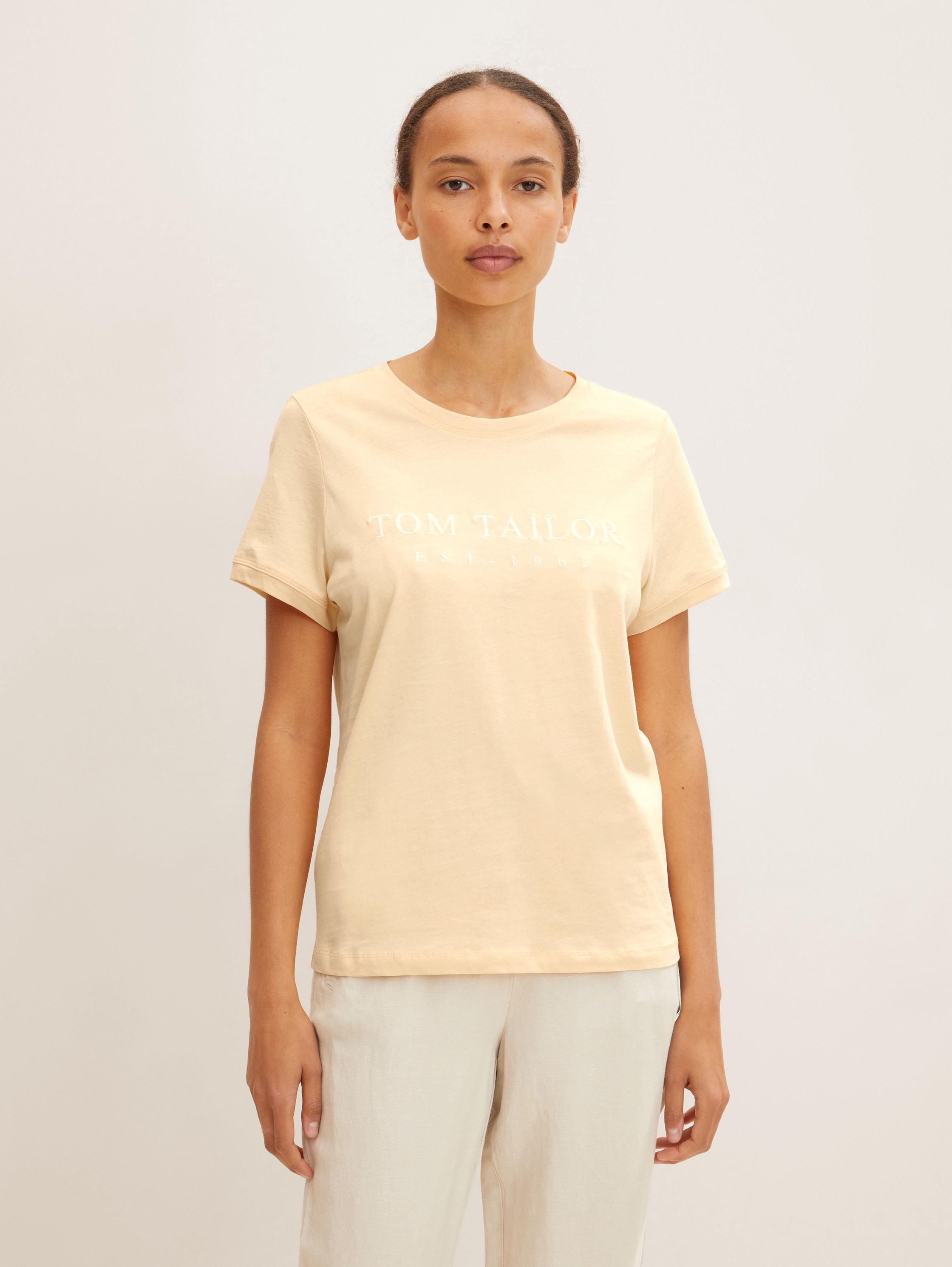 

Футболка женская TOM TAILOR 1032702 бежевая XS, 1032702