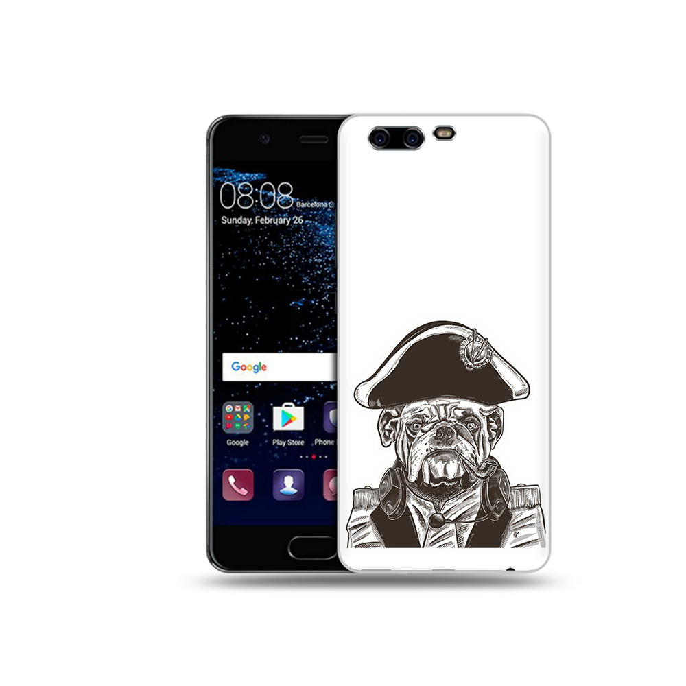 

Чехол MyPads Tocco для Huawei P10 мопс генерал (PT60870.50.483), Прозрачный, Tocco