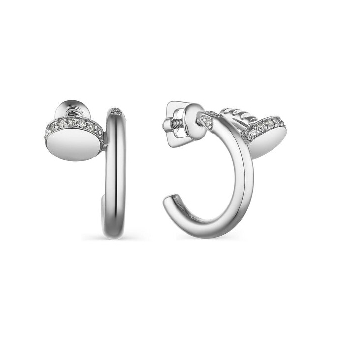 

Серьги конго из серебра ЯХОНТ Золотой 247731, фианит, 247731