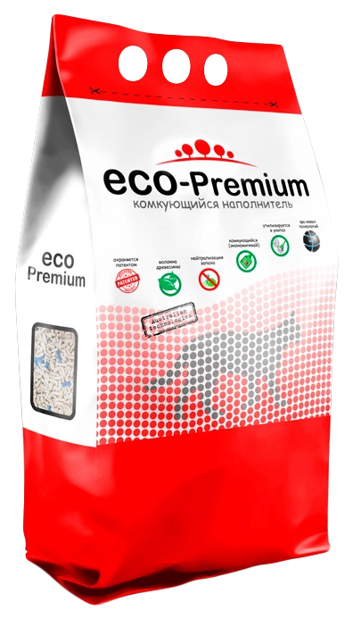 Комкующийся наполнитель ECO-Premium Blue древесный 55 л 5890₽