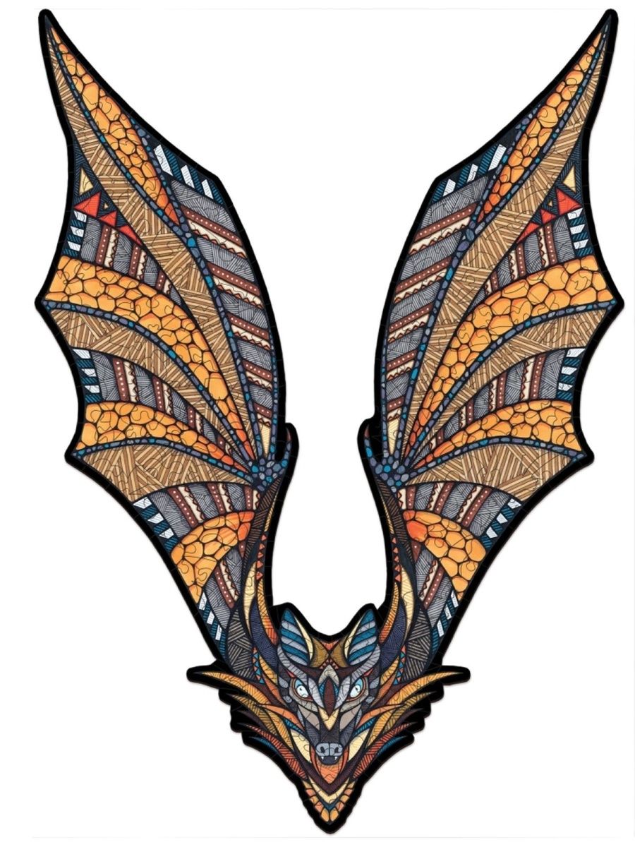 

Деревянный фигурный пазл eco wood art летучая мышь 39x54 см