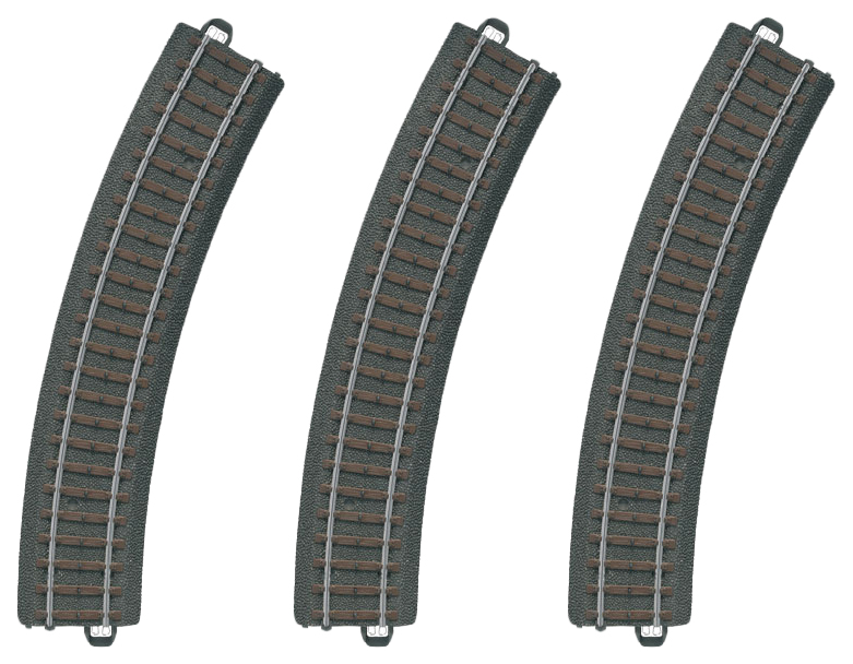 Набор расширения путей C (R1) для железной дороги Marklin, изогнутые, 360 мм, 3шт., 020130