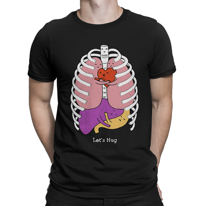 

Футболка мужская Dream Shirts Анатомия Обнимашек черная 2XL, Черный, Анатомия Обнимашек
