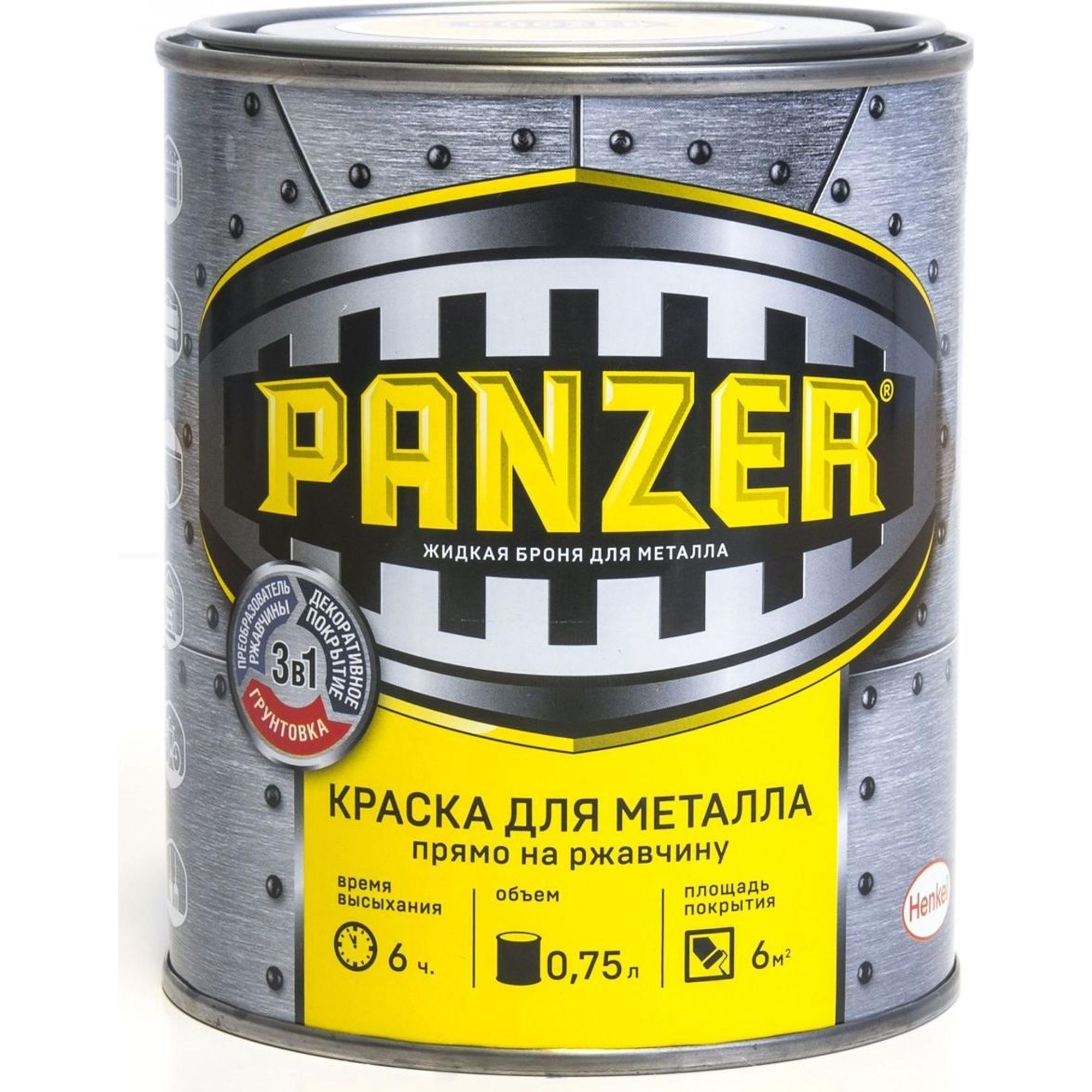 фото Краска для металла panzer молотковая синяя 0,75 л