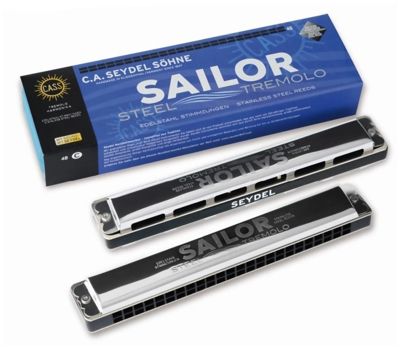 26480G Sailor Steel G Губная гармошка тремоло, Seydel Sohne
