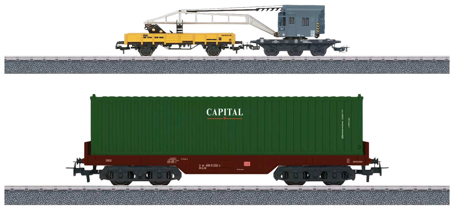 Дополнительный набор вагонов для железной дороги Контейнерная погрузка, 044452