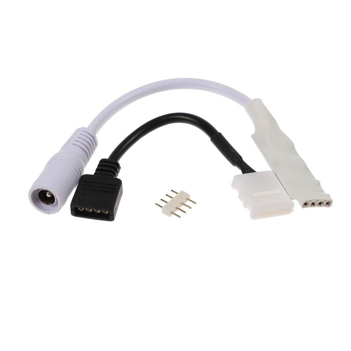 

Контроллер Ecola LED RGB mini controller 6A 72W 12V 144W 24V переходник с кнопками, Белый;черный