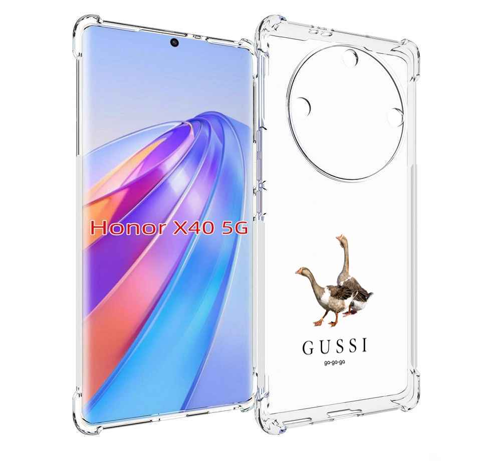 

Чехол MyPads Гусси бренд для Honor X40, Прозрачный, Tocco