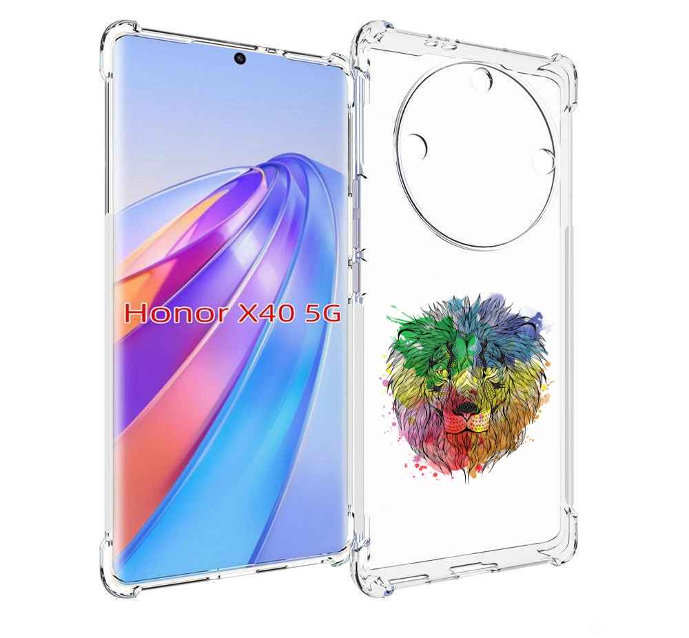 

Чехол MyPads разноцветный гордый лев для Honor X40, Прозрачный, Tocco
