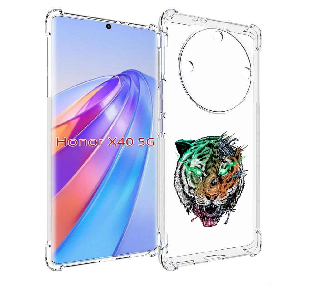 

Чехол MyPads робо-тигр для Honor X40, Прозрачный, Tocco
