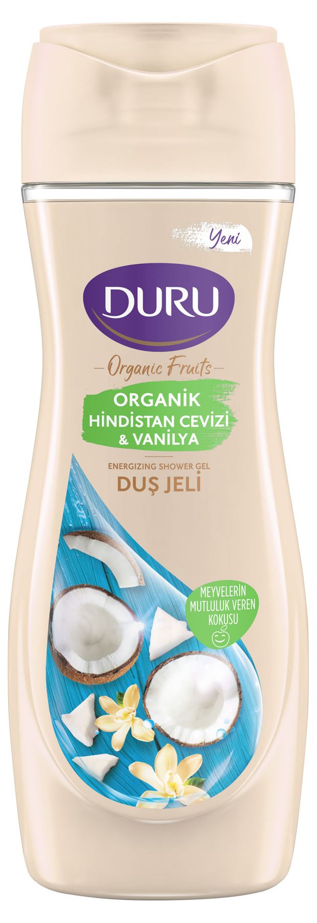 Гель для душа Duru Organic Fruits Кокос и ваниль 450 мл