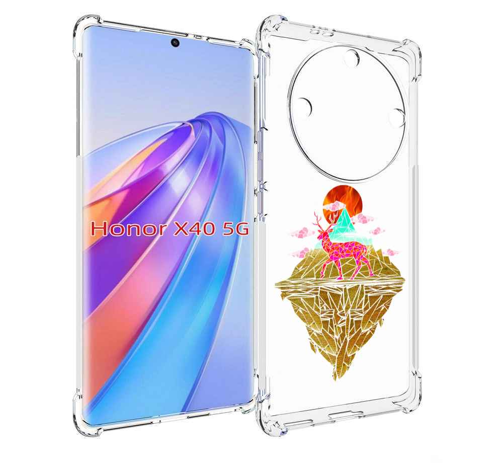 

Чехол MyPads розовый олень абстракция для Honor X40, Прозрачный, Tocco