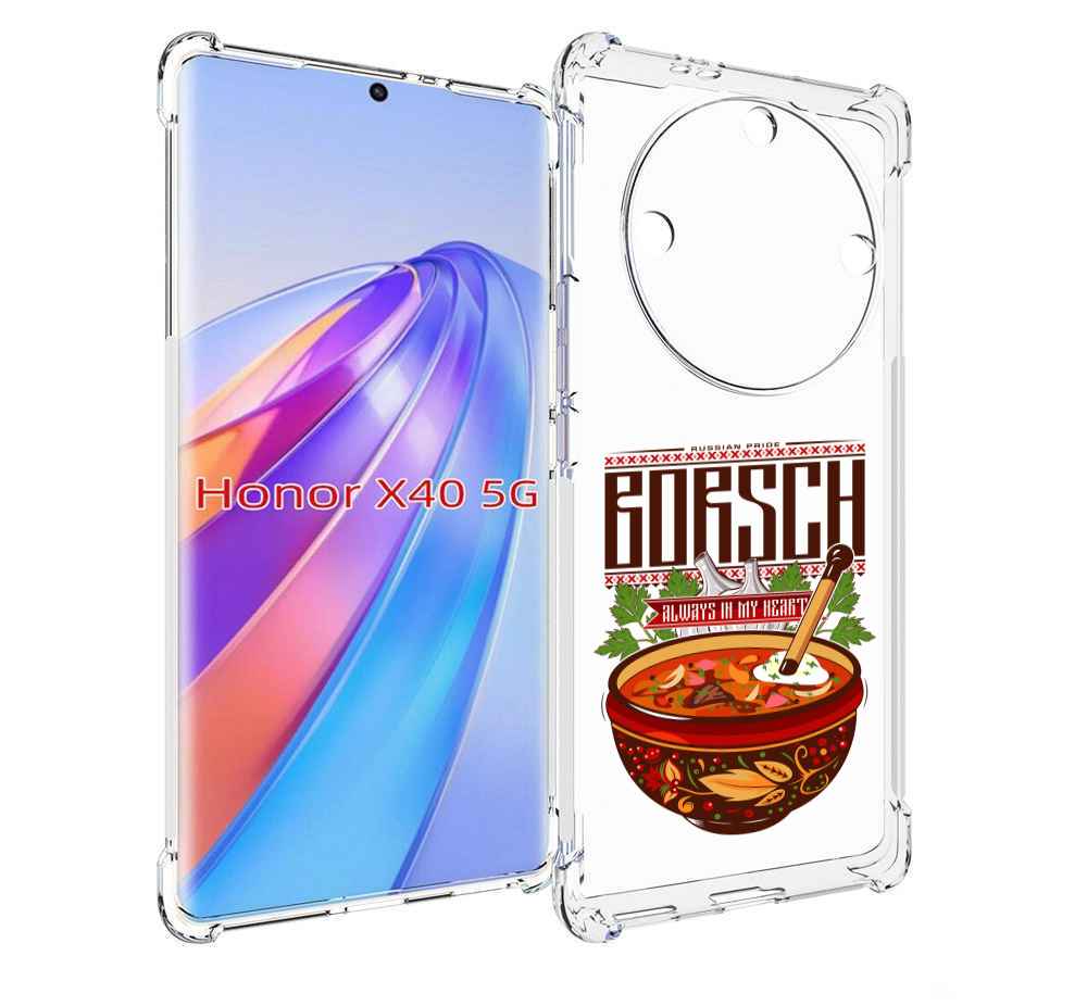

Чехол MyPads русский борщ для Honor X40, Прозрачный, Tocco