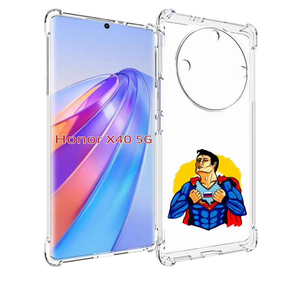 

Чехол MyPads русский супермен для Honor X40, Прозрачный, Tocco