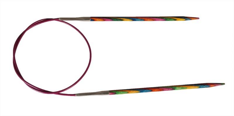 фото Спицы для вязания knit pro круговые, деревянные symfonie 6мм, 120см, арт.21371