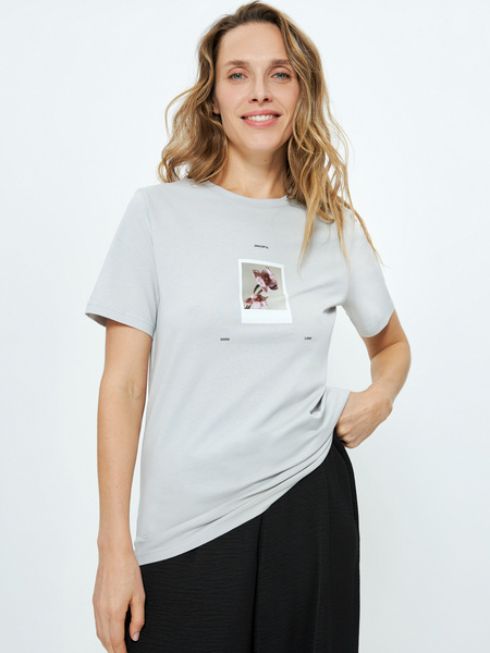 

Футболка женская ZARINA 3123531434 серая S, 3123531434