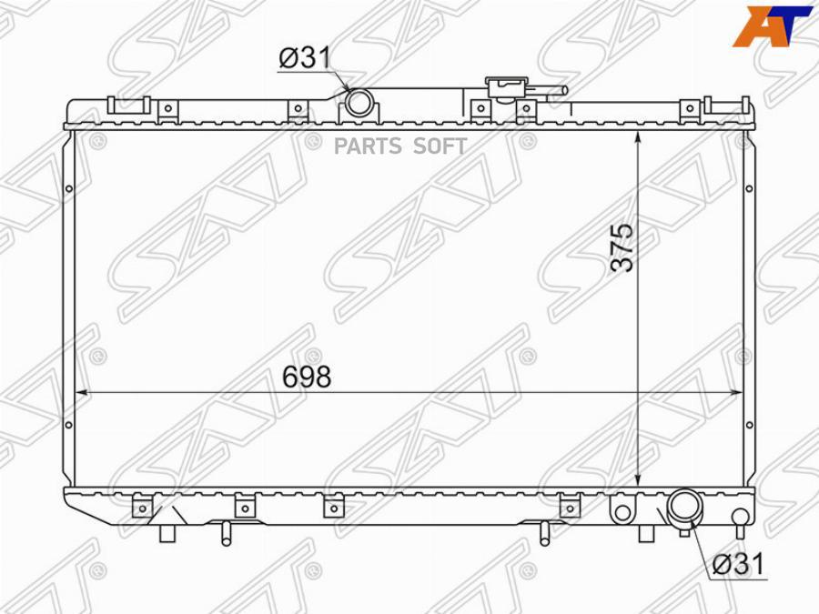 

SAT Радиатор TOYOTA CORONA/CARINA/CALDINA CT19# 92-96 DIESEL
