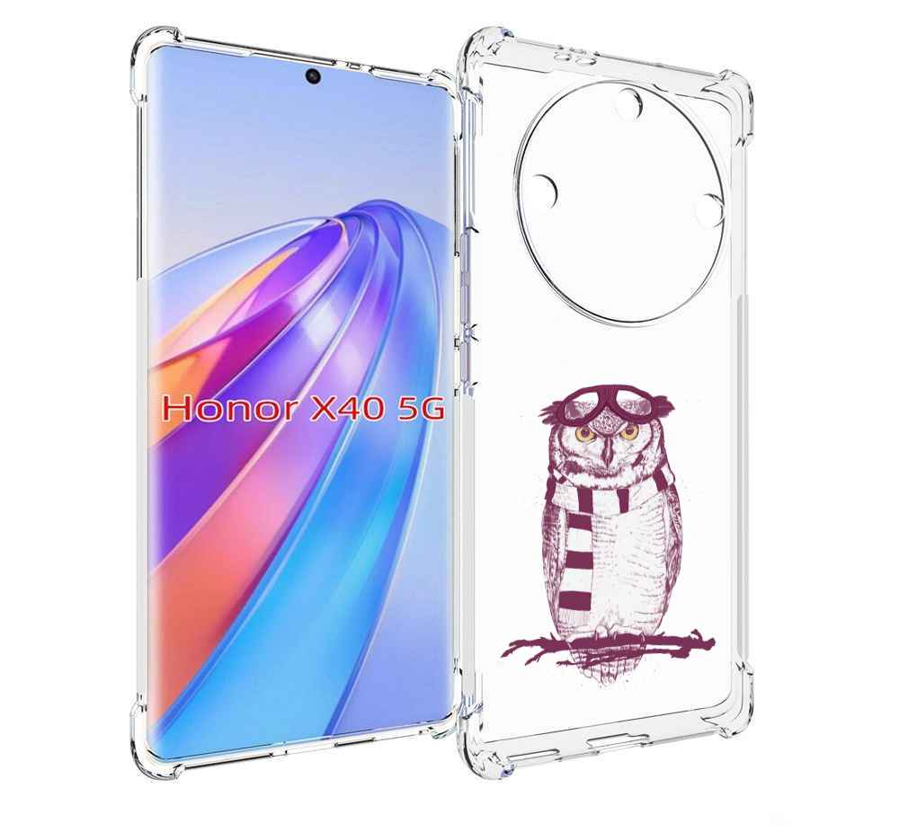 

Чехол MyPads сова-летчик для Honor X40, Прозрачный, Tocco