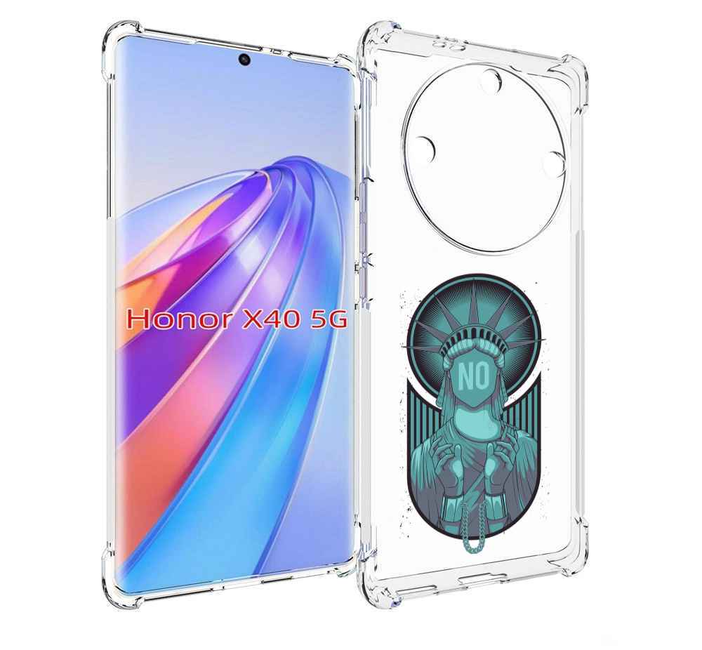 

Чехол MyPads статуя свободы зеленый для Honor X40, Прозрачный, Tocco