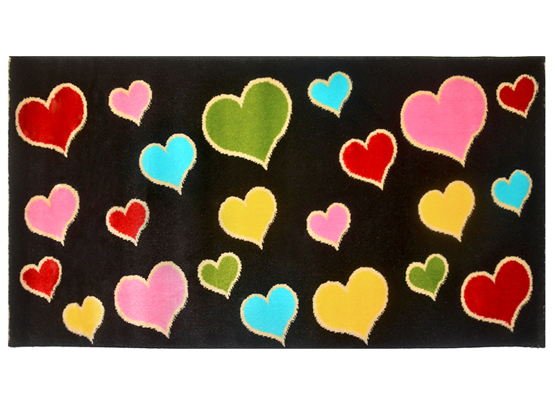 Ковер детский Kamalak tekstil синий сердечки разм. 160х230 арт. УКД-1006-07,  - купить со скидкой