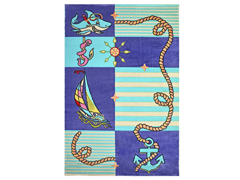 Ковер детский Kamalak tekstil фиолетовый/голубой 160х230 арт. УКД-1008-07