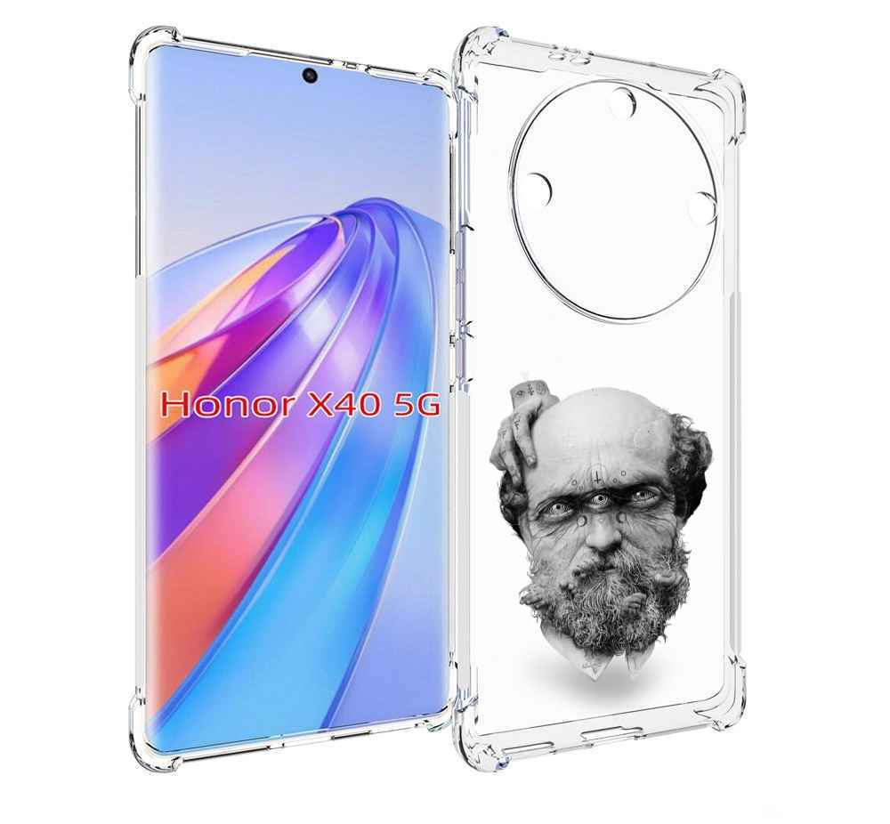 

Чехол MyPads страшный бородатый мужчина абстракция для Honor X40, Прозрачный, Tocco