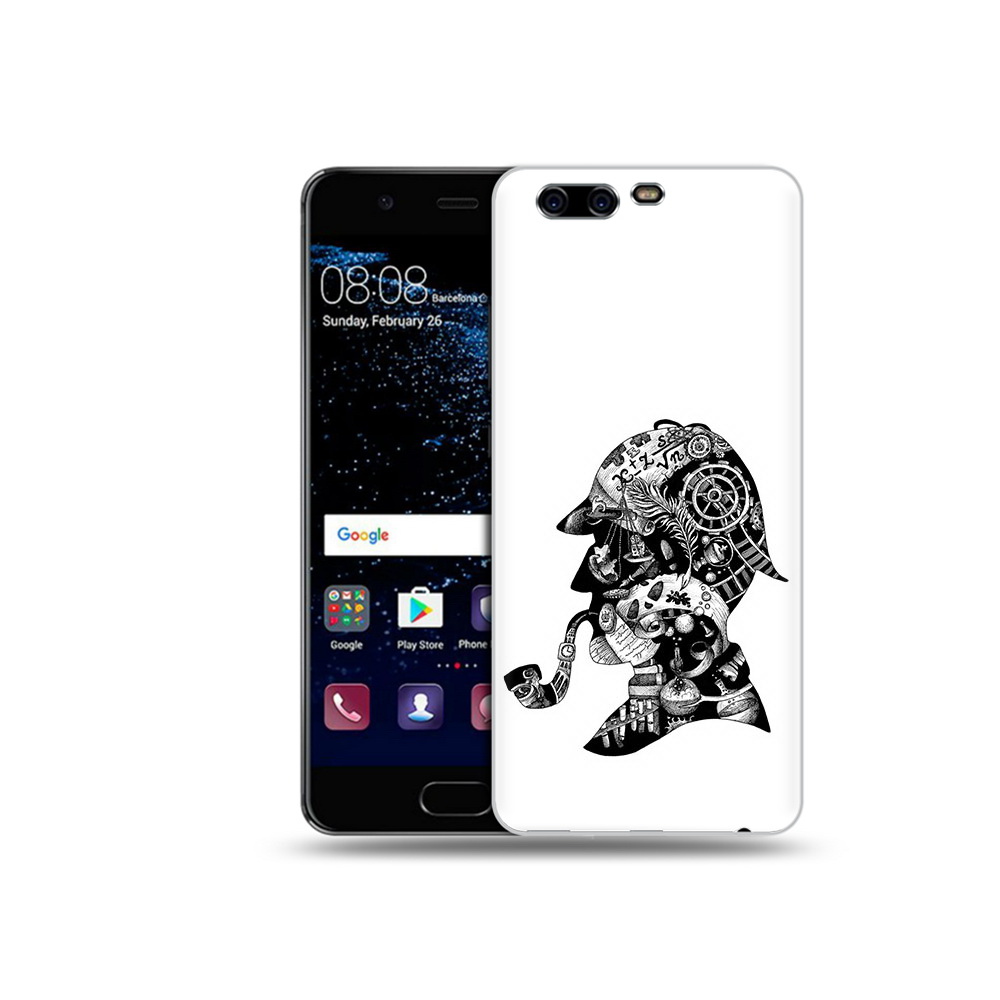 

Чехол MyPads Tocco для Huawei P10 мужчина с трубкой абстракция (PT60870.50.488), Прозрачный, Tocco